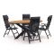Bellagio Avenza/Fidenza 180cm dining tuinset 5-delig verstelbaar