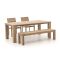 ROUGH-S/ROUGH-X 200cm dining tuinset 4-delig stapelbaar