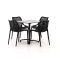 Forza Ripi/Canzo 80cm dining tuinset 5-delig stapelbaar inklapbaar