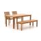 Sunyard Jakarta/Liverpool 160cm dining tuinset met bank 4-delig stapelbaar