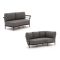 Bellagio Calizzano lounge tuinbank 2-zits 168cm incl. hoekelement + rechterarm 3-zits 214cm