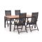 Hartman Troy/Linosa 180cm dining tuinset 5-delig verstelbaar