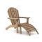 ROUGH-S Adirondack lounge tuinstoel met voetenbank