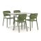 Forza Cali/Canzo 120cm dining tuinset 5-delig stapelbaar