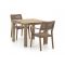 ROUGH-L Rope/ROUGH-S 90cm dining tuinset 3-delig stapelbaar
