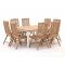 Sunyard Veronica/Linosa 160x160cm dining tuinset 9-delig verstelbaar