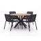 Forza Narni/Fidenza ø126cm dining tuinset 5-delig stapelbaar