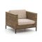 ROUGH-D lounge tuinstoel - Old Teak Greywash, Taupe - Naturel - Bruin - Teakhout