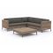 ROUGH-D hoek loungeset 4-delig 5-zits