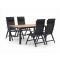 Bellagio Avio/Fidenza 160cm dining tuinset 5-delig verstelbaar