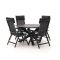 Bellagio Lugo/Lodola ø 130cm dining tuinset 5-delig verstelbaar