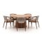 Bellagio Brasimone/Santa Severina ø150cm dining tuinset 6-delig stapelbaar
