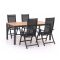 Bellagio Trappeto/Linosa 180cm dining tuinset 5-delig verstelbaar