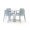 Forza Sile/Canzo 80cm dining tuinset 5-delig stapelbaar inklapbaar