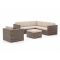 ROUGH-C hoek loungeset 5-delig 6-zits