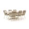 Apple Bee Condor/Zanzibar Deens Ovaal 220cm dining tuinset 7-delig