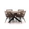 Intenso Asti/Rough-Y Ø120cm dining tuinset 5-delig