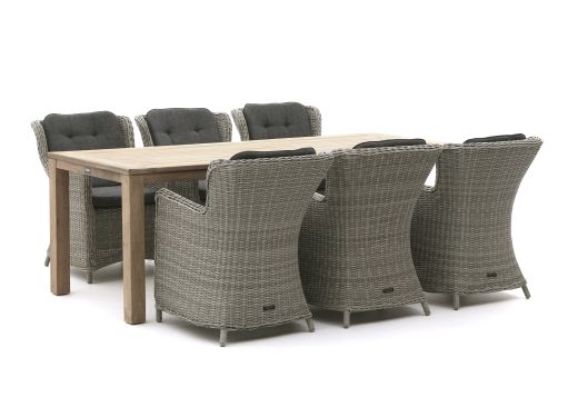 Intenso Milano/ROUGH-S 220cm dining tuinset 7-delig